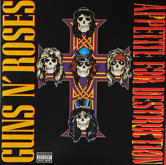 Guns N' Roses - Appetite For Destruction LP, Album, RE VG+/VG