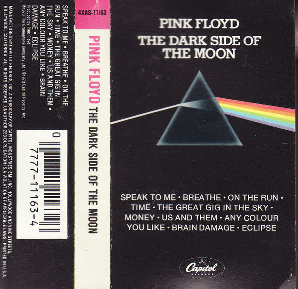 Pink Floyd - The Dark Side Of The Moon Cass, Album, RE, Win VG/VG