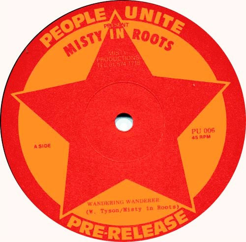 Misty In Roots - Wandering Wanderer / Cry Out For Peace 12", Promo VG/G