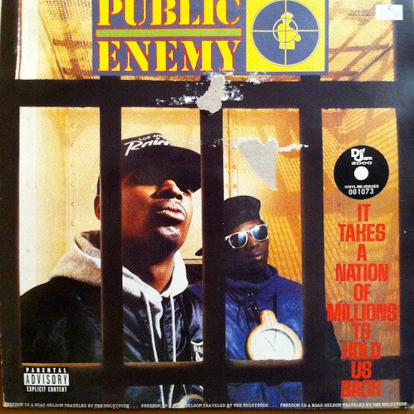 Public Enemy - It Takes A Nation Of Millions To Hold Us Back LP, Album, Ltd, Num, RE, RM VG/G+