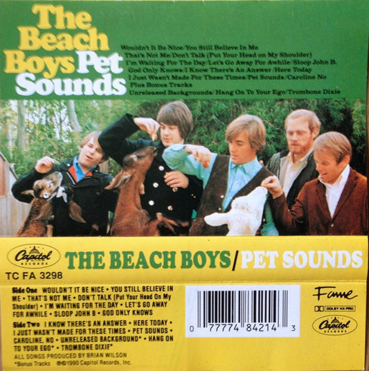 The Beach Boys - Pet Sounds Cass, Album, RE, RM VG+/VG+