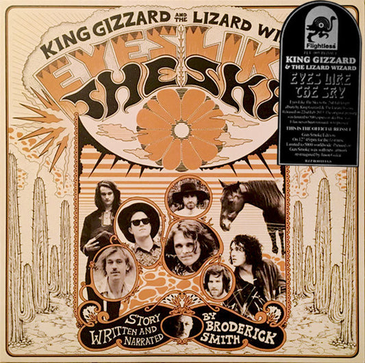 King Gizzard And The Lizard Wizard - Eyes Like The Sky LP, Album, Ltd, RE, Clear With Aqua Blue Smoke [Gun Smoke] NM/VG+