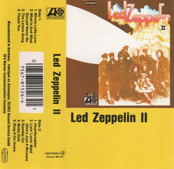 Led Zeppelin – Led Zeppelin II Cassette Tape VG/VG