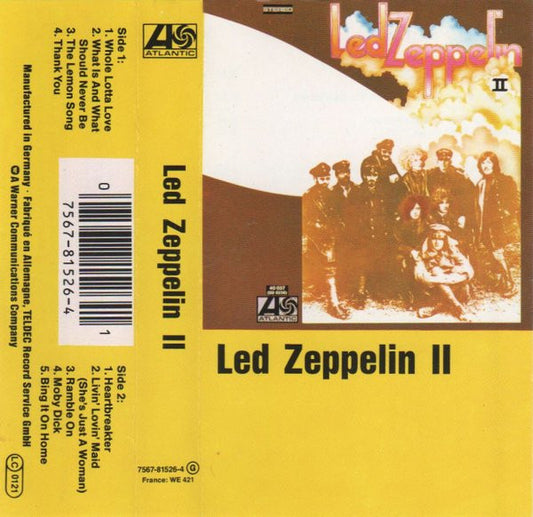 Led Zeppelin – Led Zeppelin II Cassette Tape VG/VG